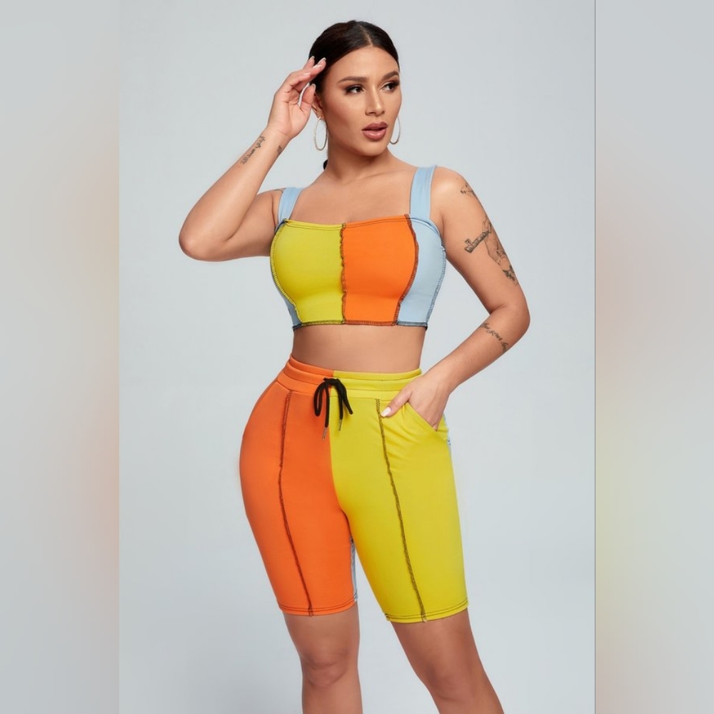 🧡Mila Color blocked Set🩵 - Picture 8 of 13